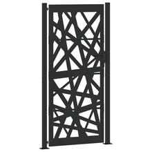 Poort met lichtontwerp 105x205 cm staal zwart