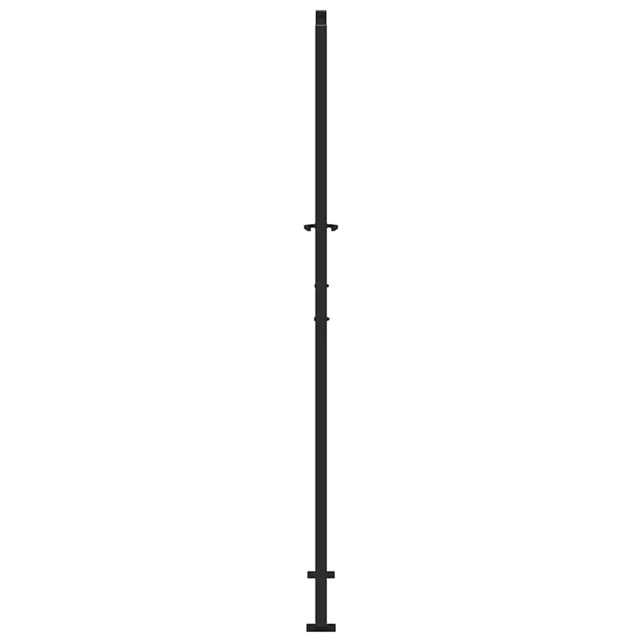 Poort met lichtontwerp 105x205 cm staal zwart