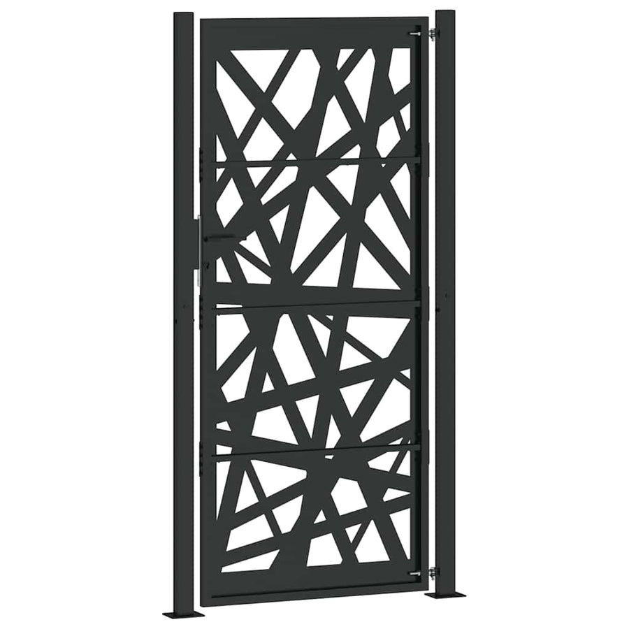 Poort met lichtontwerp 105x205 cm staal zwart