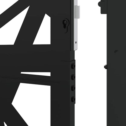 Poort met lichtontwerp 105x205 cm staal zwart