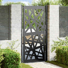 Gate with light design 100x200 cm steel black