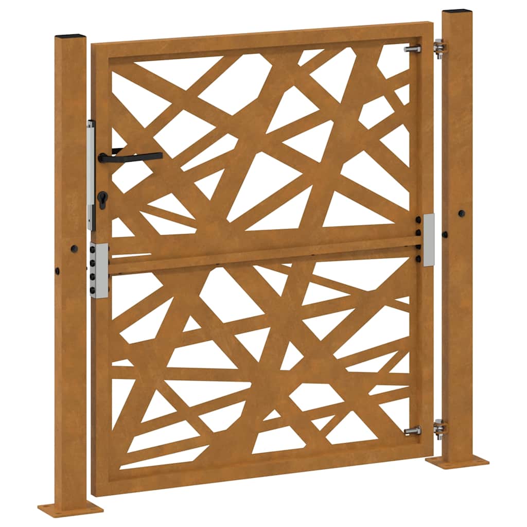 Poort met lichtontwerp 105x105 cm weervast staal