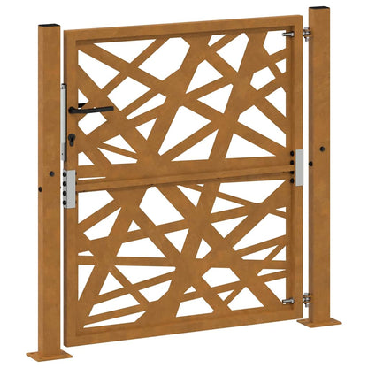 Poort met lichtontwerp 105x105 cm weervast staal