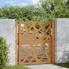 Poort 100x100 cm weervast staal bruin