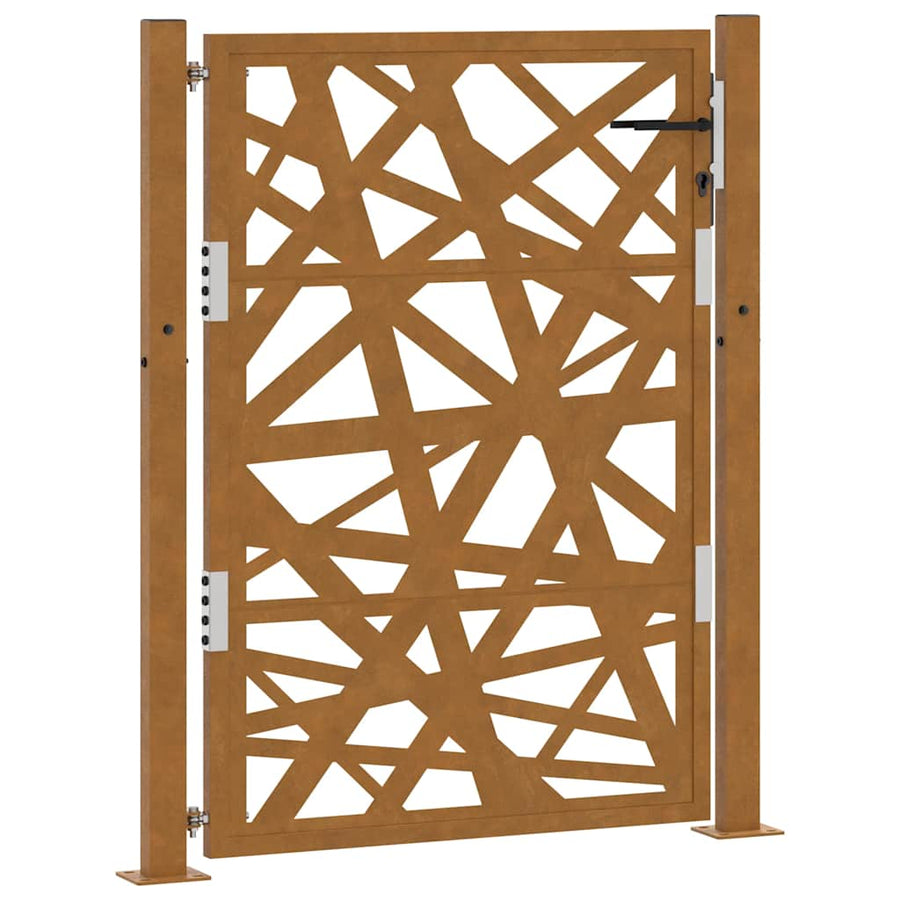 Poort met lichtontwerp 105x130 cm weervast staal