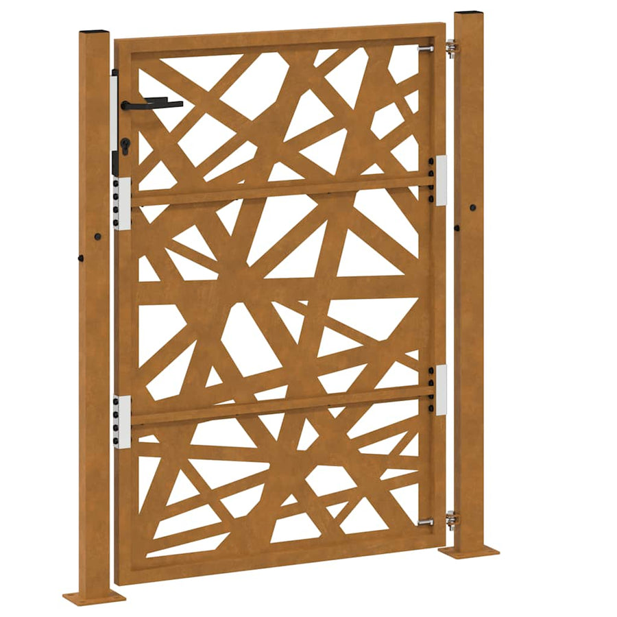 Poort met lichtontwerp 105x130 cm weervast staal