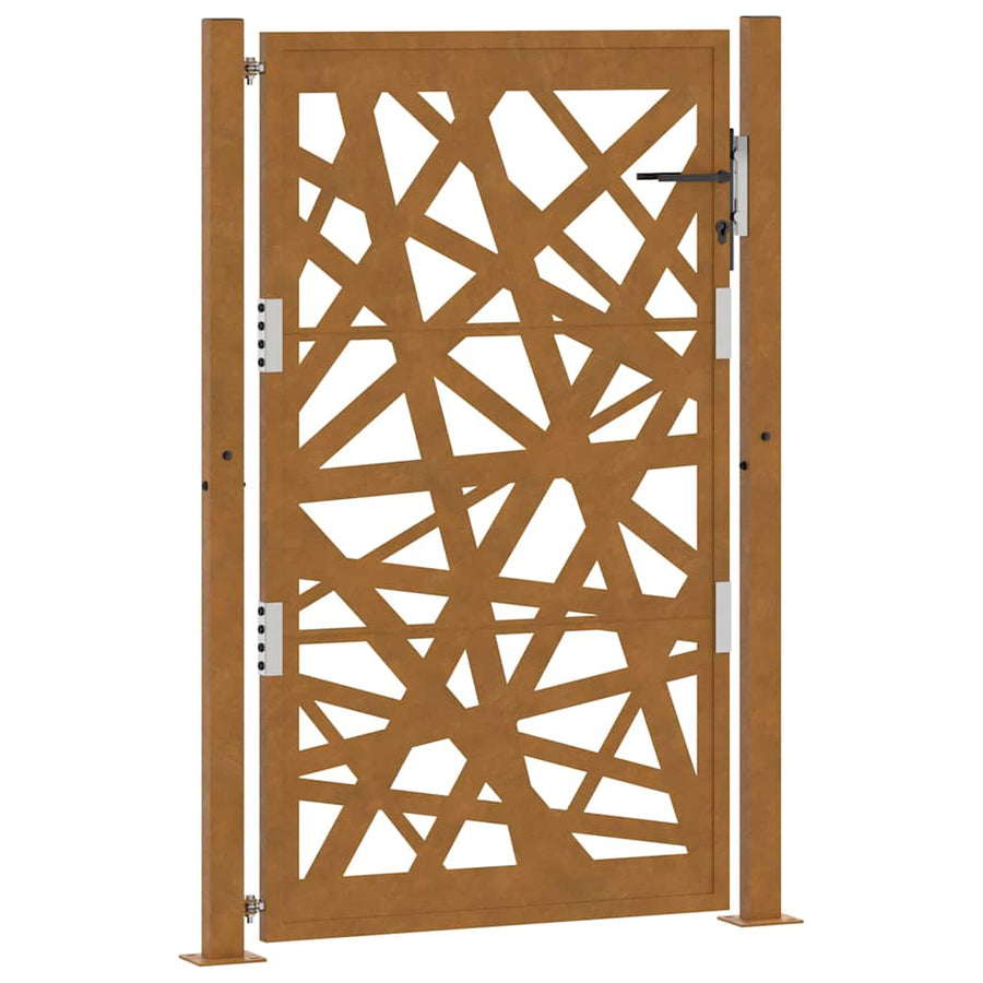 Poort met lichtontwerp 105x155 cm weervast staal