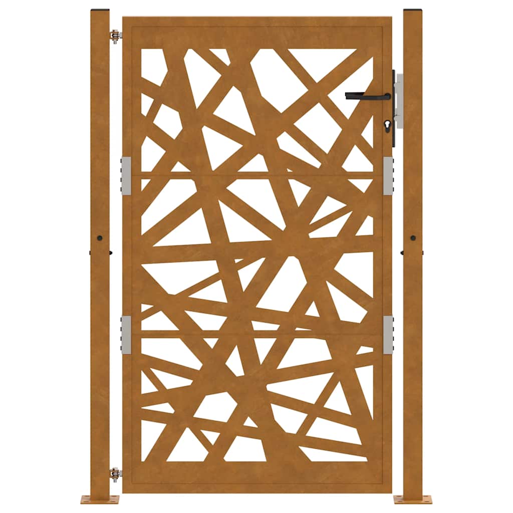 Poort met lichtontwerp 105x155 cm weervast staal