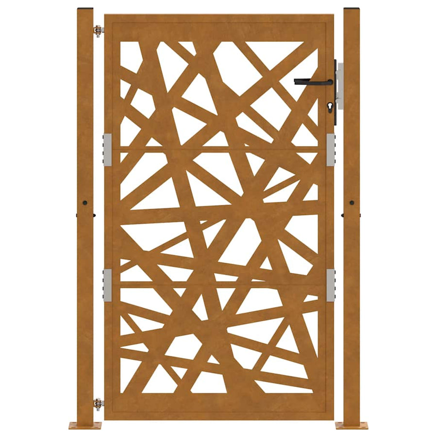 Poort met lichtontwerp 105x155 cm weervast staal