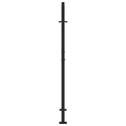 Poort met bladontwerp 105x155 cm staal zwart