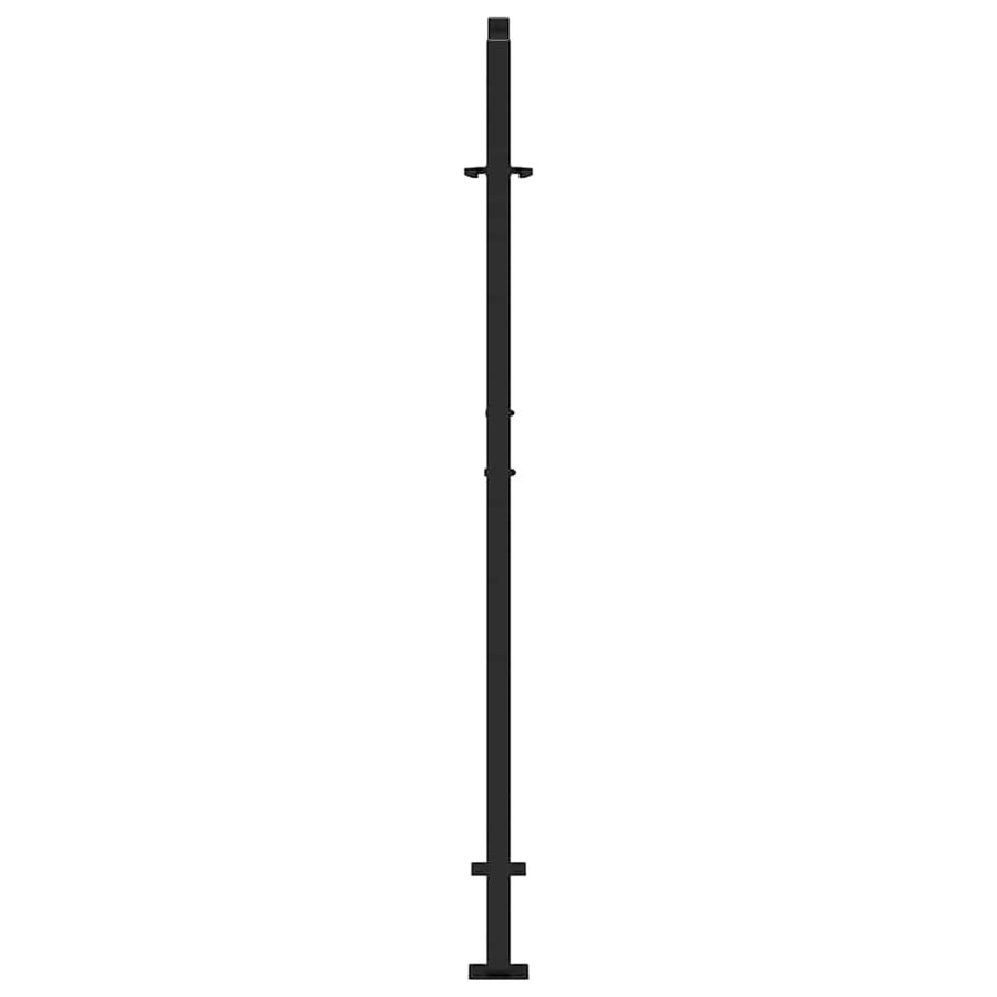 Poort met bladontwerp 105x155 cm staal zwart
