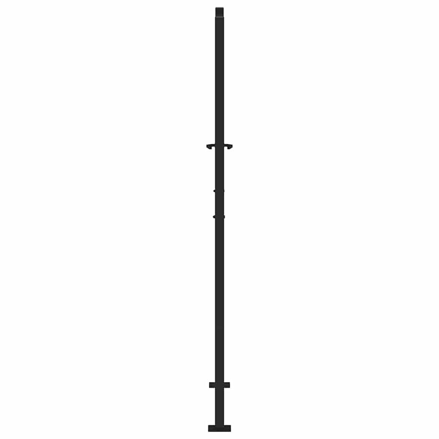 Poort met bladontwerp 105x180 cm staal zwart