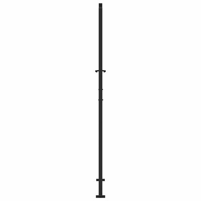 Poort met bladontwerp 105x205 cm staal zwart