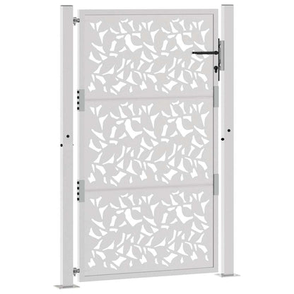 Poort met bladontwerp 105x155 cm weervast staal