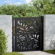 Poort 105x105 cm staal zwart golfontwerp
