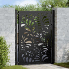 Poort 100x125 cm staal zwart golfontwerp