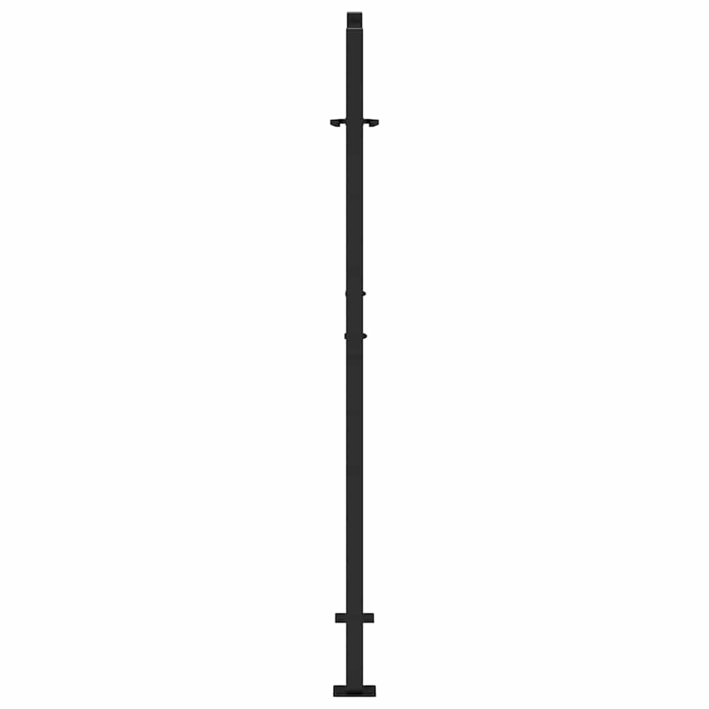 Poort met golfontwerp 105x155 cm staal zwart