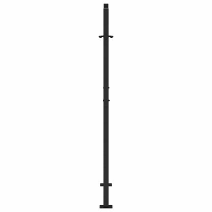 Poort met golfontwerp 105x155 cm staal zwart