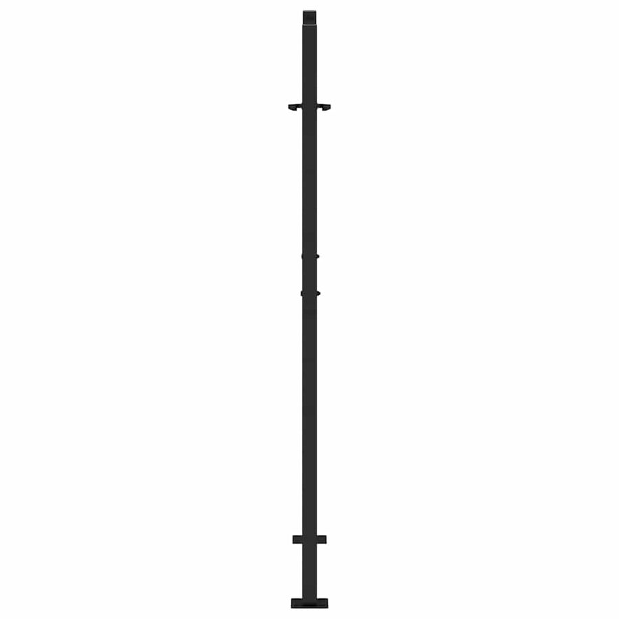 Poort met golfontwerp 105x155 cm staal zwart