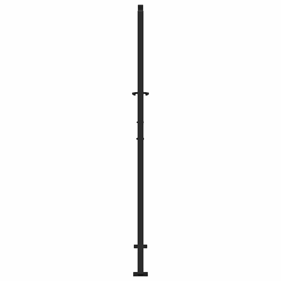 Poort met golfontwerp 105x180 cm staal zwart