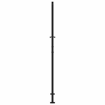 Poort met golfontwerp 105x205 cm staal zwart