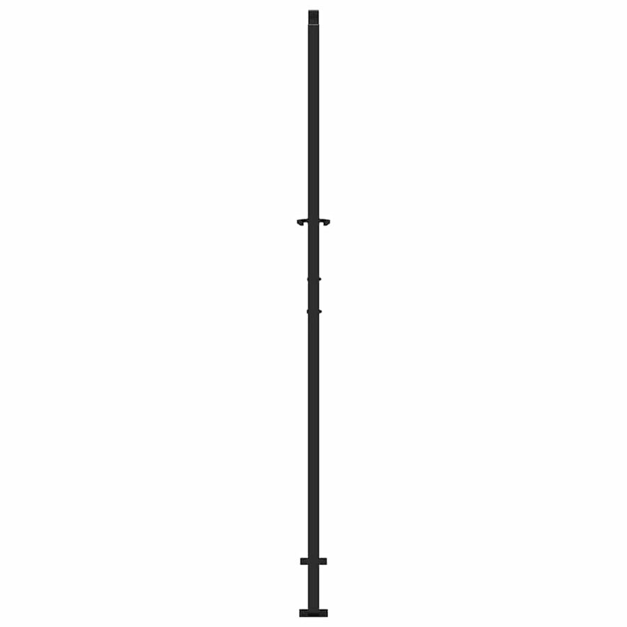 Poort met golfontwerp 105x205 cm staal zwart