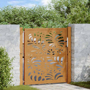 Poort 105x105 cm weervast staal golfontwerp