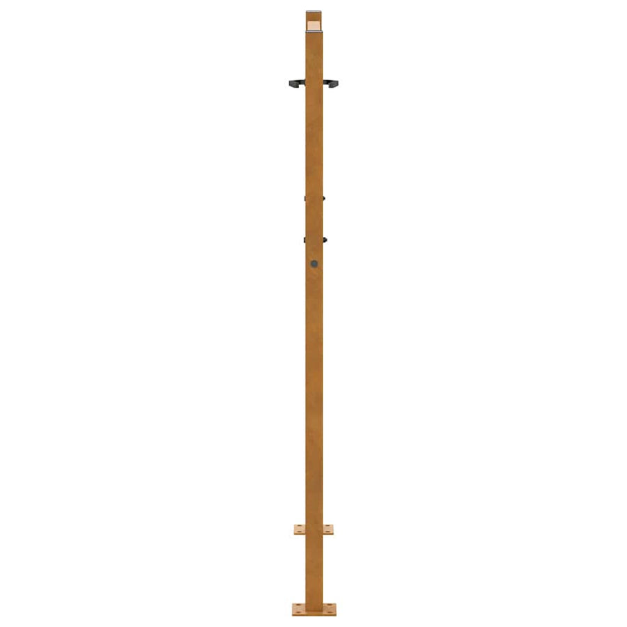Poort met golfontwerp 105x130 cm weervast staal