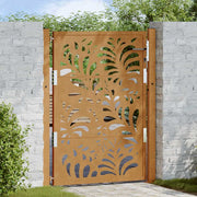 Gate with wave design 100x125 cm weatherproof steel