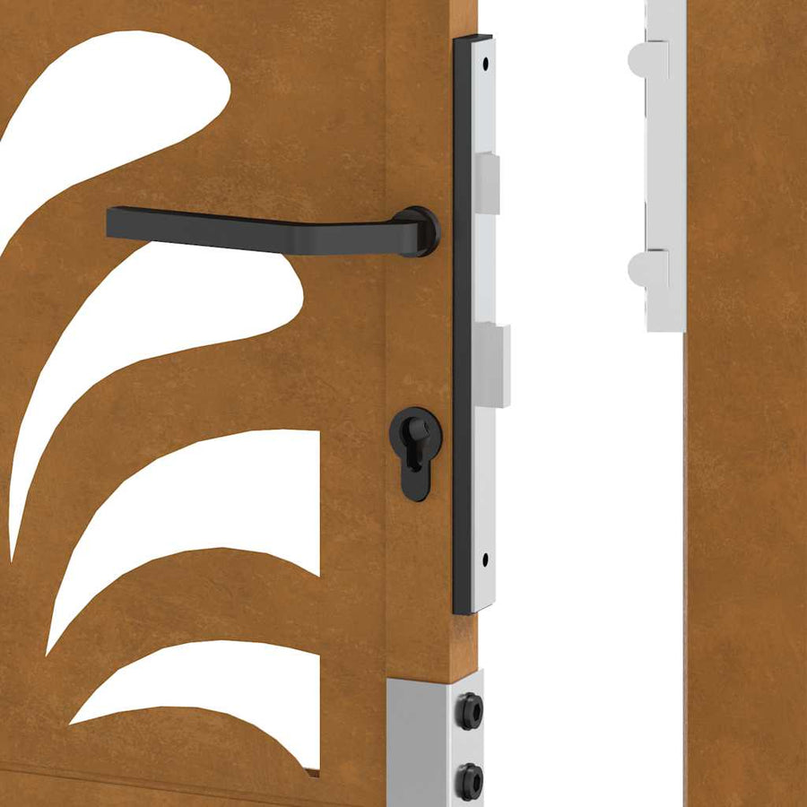 Poort met golfontwerp 105x155 cm weervast staal