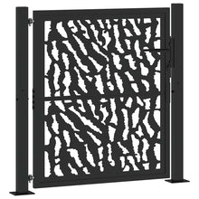 Poort met sporenontwerp 105x105 cm staal zwart
