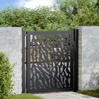 Gate with trace design 100x100 cm steel black