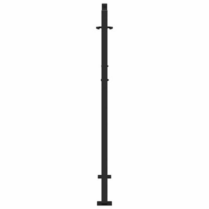 Poort Met Sporenontwerp Staal Zwart 100 x 125 cm