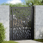 Gate With Track Design Steel Black 100 x 125 cm