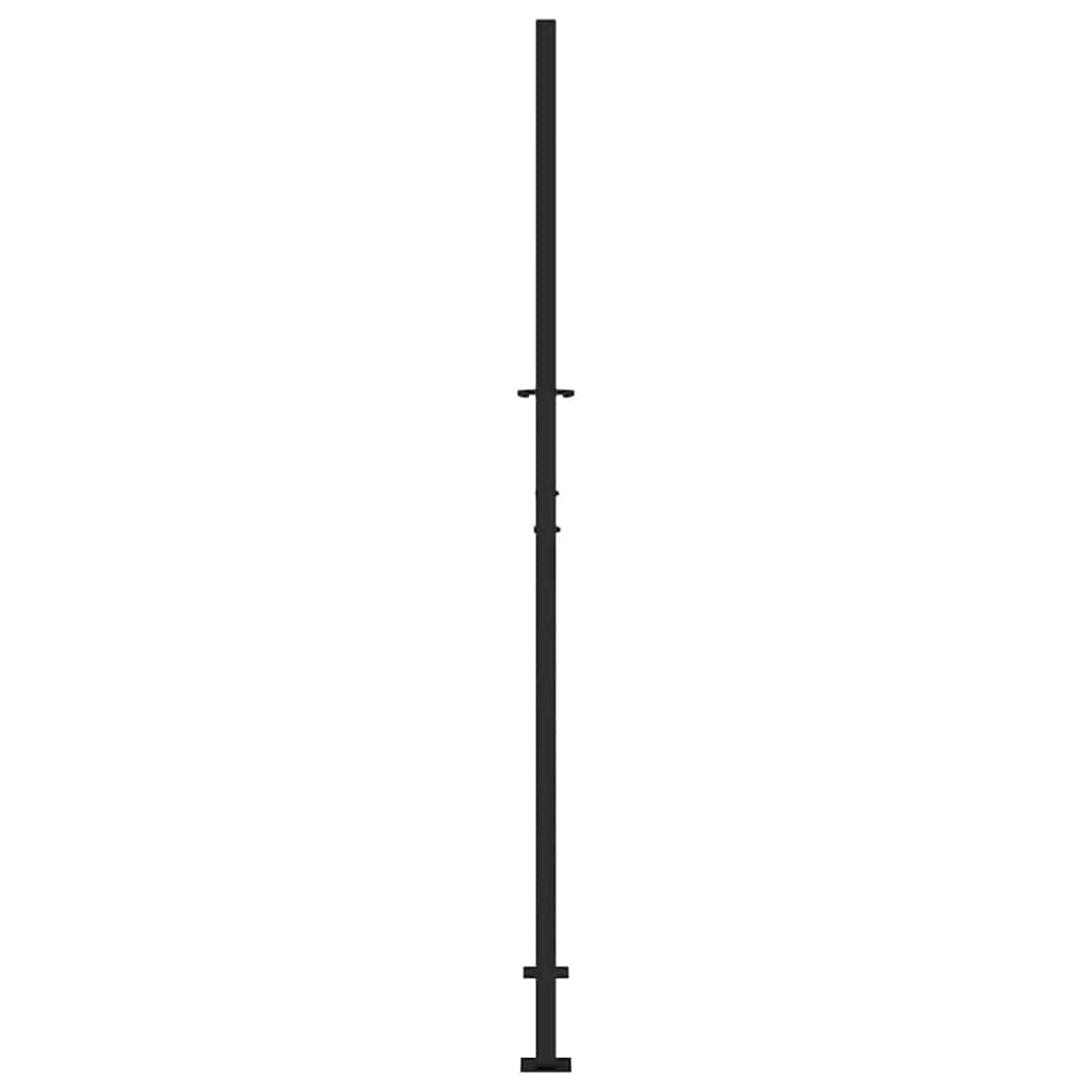 Poort met sporenontwerp 105x205 cm staal zwart