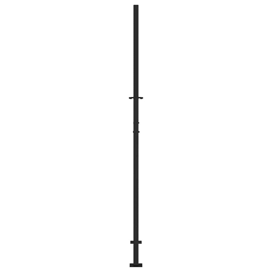 Poort met sporenontwerp 105x205 cm staal zwart
