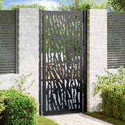 Poort 105x205 cm staal zwart sporenontwerp