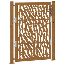 Poort met sporenontwerp 105x130 cm weervast staal