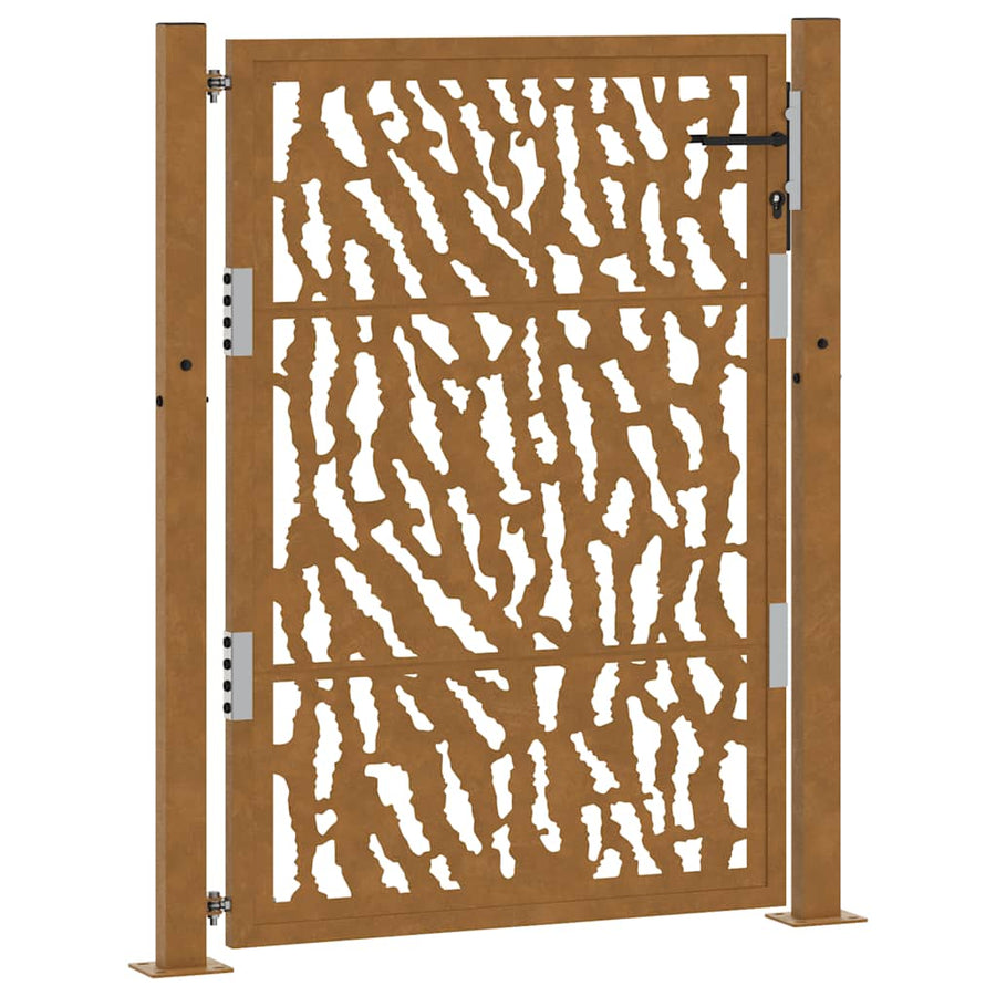 Poort met sporenontwerp 105x130 cm weervast staal