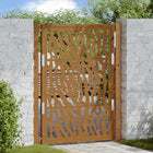Gate with track design 100x125 cm weatherproof steel