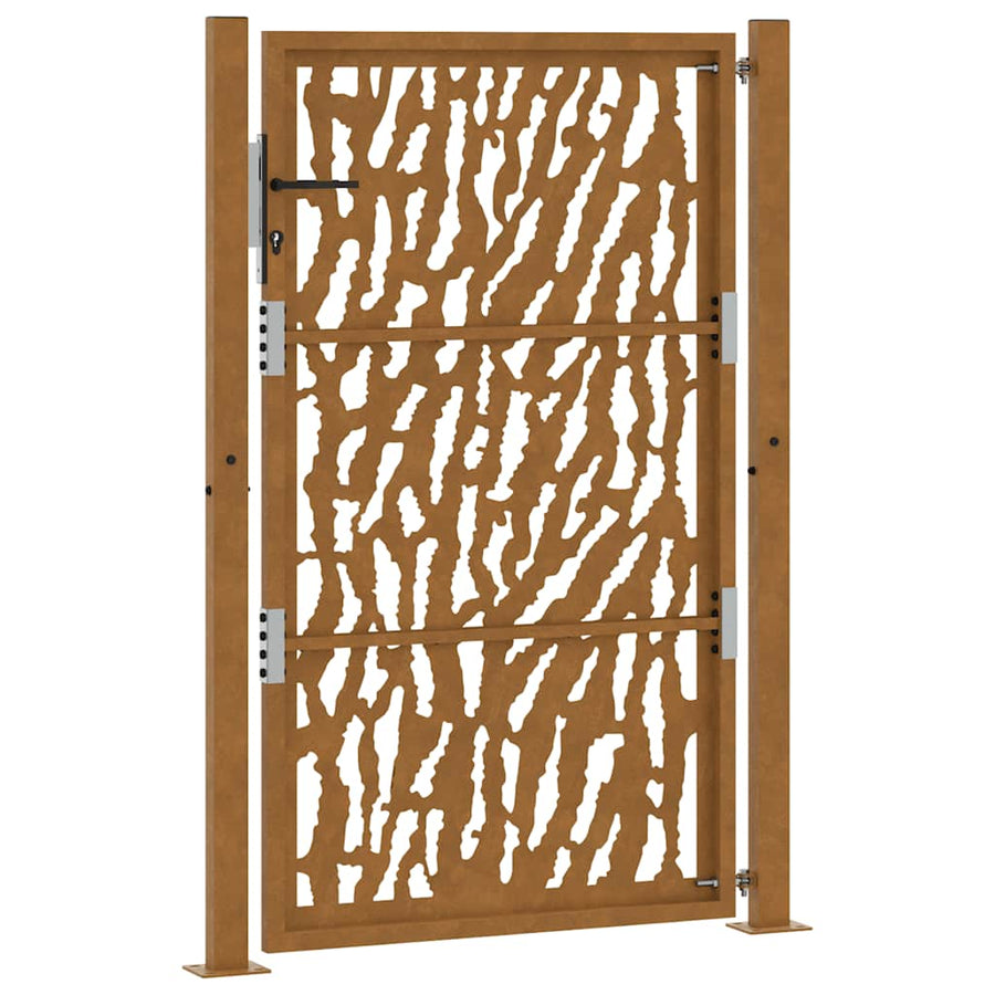 Poort met sporenontwerp 105x155 cm weervast staal