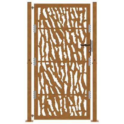 Poort met sporenontwerp 105x180 cm weervast staal