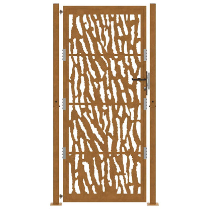 Poort met sporenontwerp 105x205 cm weervast staal