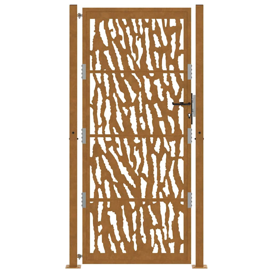 Poort met sporenontwerp 105x205 cm weervast staal