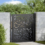 Poort 105x105 cm staal zwart vlamontwerp