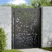 Poort 100x125 cm staal zwart vlamontwerp