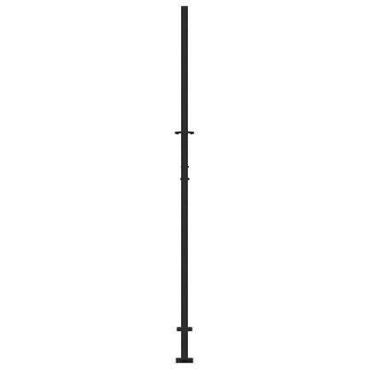 Poort met vlamontwerp 105x205 cm staal zwart