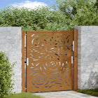 Poort vlamontwerp 105x105 cm weervast staal