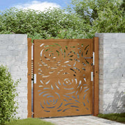 Poort vlamontwerp 105x105 cm weervast staal