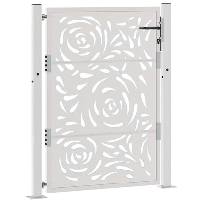 Poort met vlamontwerp 105x130 cm weervast staal